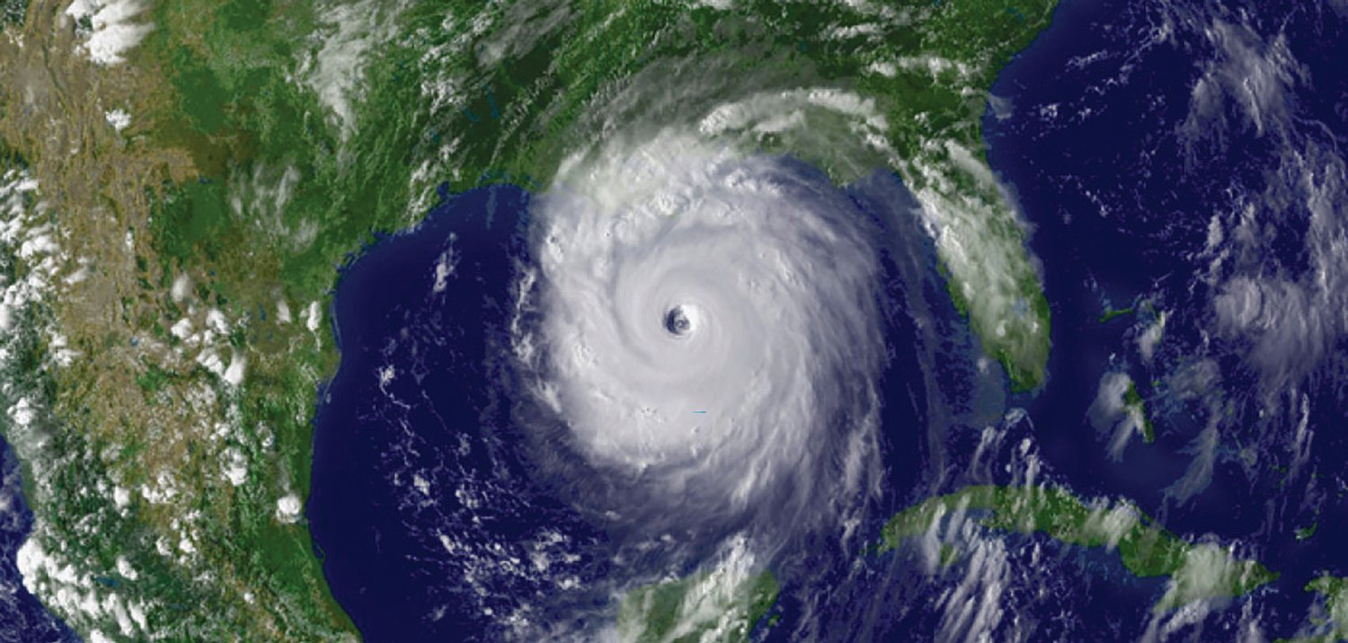 This picture is of the eyewall of Hurricane Katrina.